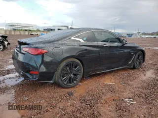 2018 Infiniti Q60 Sport with VIN JN1EV7EK5JM340008, listed as a Copart auction lot 59180555 with 65,856 mi miles and Salvage title. Bid and sale history available at DreamBid. Image 3.