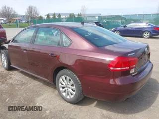 2012 Volkswagen Passat S w/Appearance with VIN 1VWAP7A37CC079555, listed as a IAAI auction lot 42092814 with 109,227 mi miles. Bid and sale history available at carsss.com. Image 3.