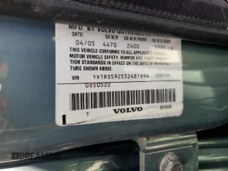 2005 Volvo S60 with VIN YV1RS592552481694, listed as a Copart auction lot 44862755 with 90,046 mi miles and Clean Title. Bid and sale history available at carsss.com. Image 12.