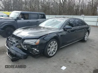 2014 Audi A8 4.0T with VIN WAUR2AFD5EN004070, listed as a Copart auction lot 46234075 with 83,565 mi miles and Salvage Title. Bid and sale history available at DreamBid. Image 1.