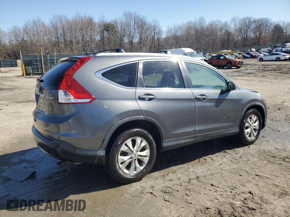 2013 Honda CR-V EX-L with VIN 2HKRM4H74DH621318, listed as a Copart auction lot 49602965 with 213,407 mi miles and Salvage Title. Bid and sale history available at carsss.com. Image 3.
