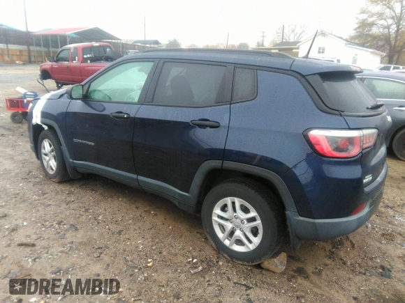 2018 Jeep Compass Sport with VIN 3C4NJCAB1JT204489, listed as a IAAI auction lot 41901474 with 112,480 mi miles. Bid and sale history available at carsss.com. Image 3.
