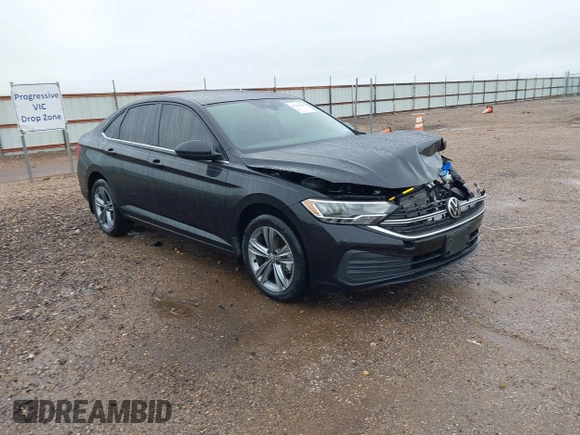 2023 Volkswagen Jetta SE with VIN 3VW7M7BU9PM013345, listed as a IAAI auction lot 42203990 with 15,859 mi miles and . Bid and sale history available at DreamBid. Image 1.