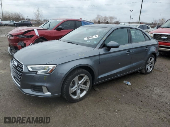2018 Audi A3 Sedan Premium with VIN WAUB8GFF2J1049926, listed as a Copart auction lot 78566473 with 43,607 mi miles. Bid and sale history available at carsss.com. Image 1.