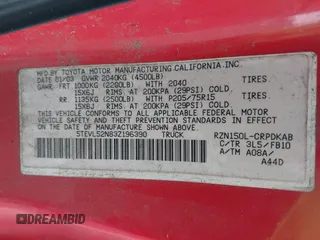 2003 Toyota Tacoma z VIN 5TEVL52N83Z196390, wystawiony jako IAAI lot #41828349 z przebiegiem 86 813 mil mil oraz . Historia ofert i sprzedaży dostępna na DreamBid. Obrazek 9.