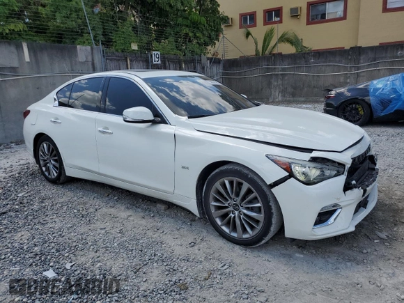 2020 Infiniti Q50 Luxe with VIN JN1EV7AP3LM206117, listed as a Copart auction lot 58060395 with 40,534 mi miles and Non repairable. Bid and sale history available at DreamBid. Image 4.