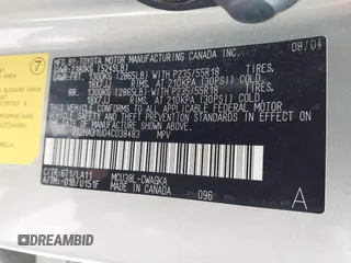 2004 Lexus RX 330 with VIN 2T2HA31U04C038483, listed as a IAAI auction lot 42025073 with 128,047 mi miles. Bid and sale history available at carsss.com. Image 9.