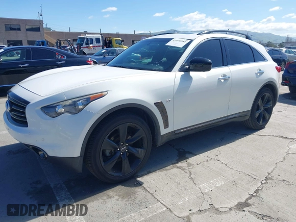 2015 Infiniti QX70 with VIN JN8CS1MU5FM380792, listed as a IAAI auction lot 41946084 with 128,928 mi miles and . Bid and sale history available at DreamBid. Image 17.