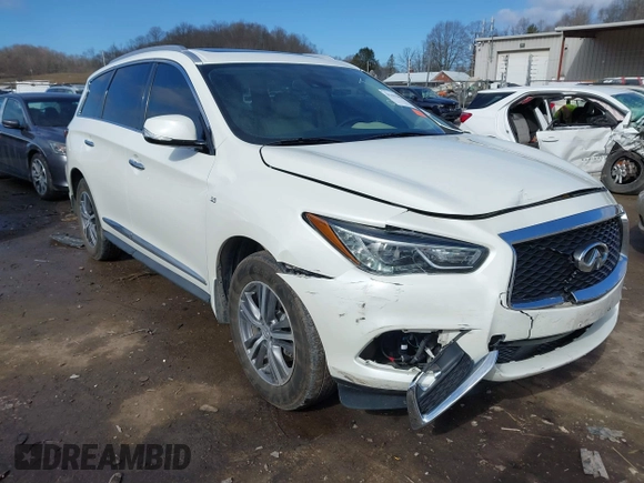 2020 Infiniti QX60 LUXE with VIN 5N1DL0MM0LC513849, listed as a IAAI auction lot 41633049 with 65,413 mi miles. Bid and sale history available at carsss.com. Image 1.
