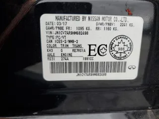 2017 Infiniti Q50 2.0t with VIN JN1CV7AR9HM682498, listed as a Copart auction lot 50911065 with 80,640 mi miles and Salvage Title. Bid and sale history available at carsss.com. Image 15.