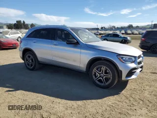 2020 Mercedes-Benz GLC with VIN WDC0G8EB4LF733748, listed as a Copart auction lot 47887585 with 56,787 mi miles and Salvage Title. Bid and sale history available at carsss.com. Image 4.