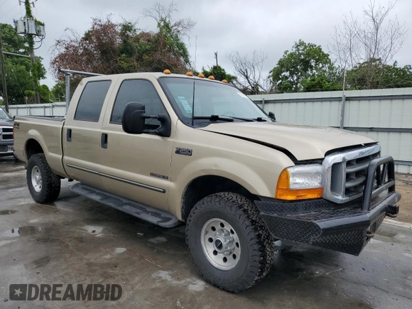 2000 Ford F-250 XL with VIN 1FTNW21F8YED04548, listed as a Copart auction lot 53504655 with 237,741 mi miles and Salvage title. Bid and sale history available at DreamBid. Image 4.