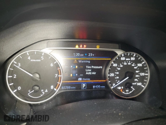 2020 Nissan Altima S with VIN 1N4BL4BV4LC240189, listed as a Copart auction lot 45638985 with 97,799 mi miles and Salvage Title. Bid and sale history available at carsss.com. Image 9.