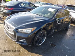 2015 Infiniti Q50 Premium with VIN JN1BV7AR8FM414650, listed as a IAAI auction lot 41332195 with 105,550 mi miles and . Bid and sale history available at DreamBid. Image 20.