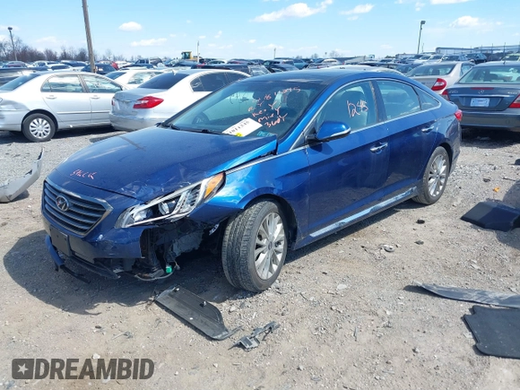 2015 Hyundai Sonata Limited with VIN 5NPE34AF3FH097293, listed as a IAAI auction lot 41811245 with 114,744 mi miles and . Bid and sale history available at carsss.com. Image 17.