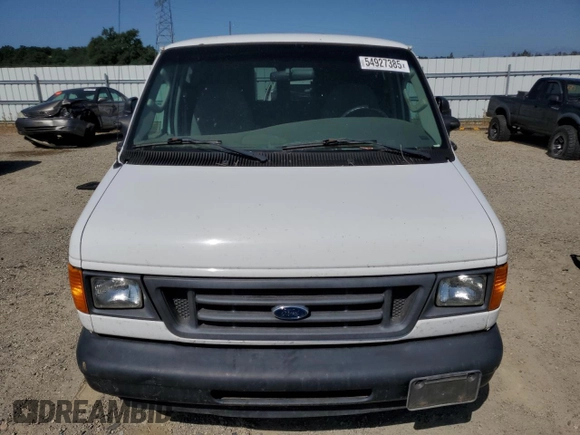 2006 Ford Econoline Cargo with VIN 1FTRE14W76DB44255, listed as a Copart auction lot 54927385 with 208,158 mi miles and Clean Title. Bid and sale history available at carsss.com. Image 5.