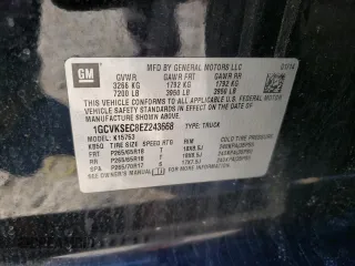 2014 Chevrolet Silverado 1500 LTZ with VIN 1GCVKSEC8EZ243668, listed as a Copart auction lot 48626355 with 163,054 mi miles and Clean Title. Bid and sale history available at DreamBid. Image 12.