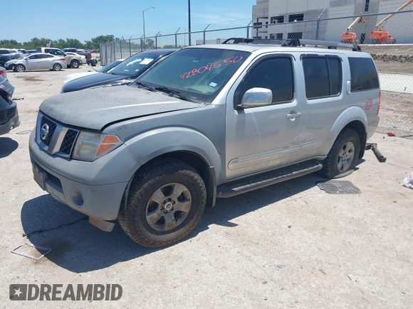 2005 Nissan Pathfinder SE with VIN 5N1AR18W95C754105, listed as a IAAI auction lot 42804550 with Not provided miles and . Bid and sale history available at DreamBid. Image 2.