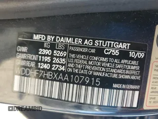 2010 Mercedes-Benz E 63 AMG with VIN WDDHF7HBXAA107915, listed as a Copart auction lot 81976404 with 117,118 mi miles and Clean title. Bid and sale history available at DreamBid. Image 12.