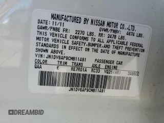 2012 Infiniti G25 Journey with VIN JN1DV6AP9CM811491, listed as a Copart auction lot 68059204 with 179,867 mi miles and Salvage Title. Bid and sale history available at DreamBid. Image 12.
