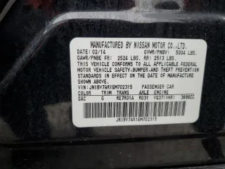2014 Infiniti Q50 Premium with VIN JN1BV7AR1EM702315, listed as a Copart auction lot 51232075 with 141,429 mi miles and Salvage Title. Bid and sale history available at DreamBid. Image 12.
