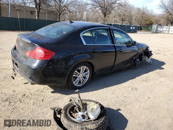 2013 Infiniti G37 x z VIN JN1CV6AR4DM754387, wystawiony jako Copart lot #46638355 z przebiegiem Nie podano mil oraz Szkoda całkowita • Salvage title. Historia ofert i sprzedaży dostępna na DreamBid. Obrazek 3.