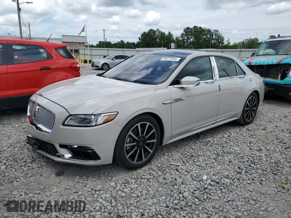 2020 Lincoln Continental Reserve with VIN 1LN6L9RP9L5604607, listed as a Copart auction lot 59477094 with 17,649 mi miles and Salvage Title. Bid and sale history available at carsss.com. Image 1.