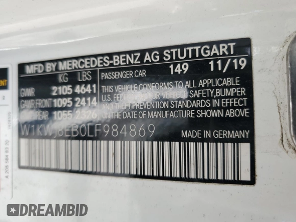 2020 Mercedes-Benz C 300 z VIN W1KWJ8EB0LF984869, wystawiony jako Copart lot #88891445 z przebiegiem 36 209 mil mil oraz Szkoda całkowita • Salvage title. Historia ofert i sprzedaży dostępna na DreamBid. Obrazek 12.