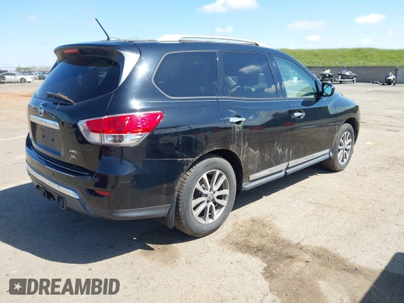2014 Nissan Pathfinder SL z VIN 5N1AR2MM7EC613043, wystawiony jako IAAI lot #41948802 z przebiegiem 149 642 mil mil oraz . Historia ofert i sprzedaży dostępna na DreamBid. Obrazek 4.
