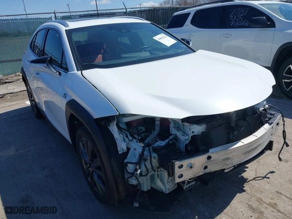 2019 Lexus UX with VIN JTHU9JBH2K2011457, listed as a IAAI auction lot 41894143 with 55,826 mi miles. Bid and sale history available at carsss.com. Image 1.