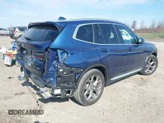 2023 BMW X3 xDrive30i with VIN 5UX53DP00P9R59770, listed as a IAAI auction lot 42054590 with 21,287 mi miles and . Bid and sale history available at DreamBid. Image 4.