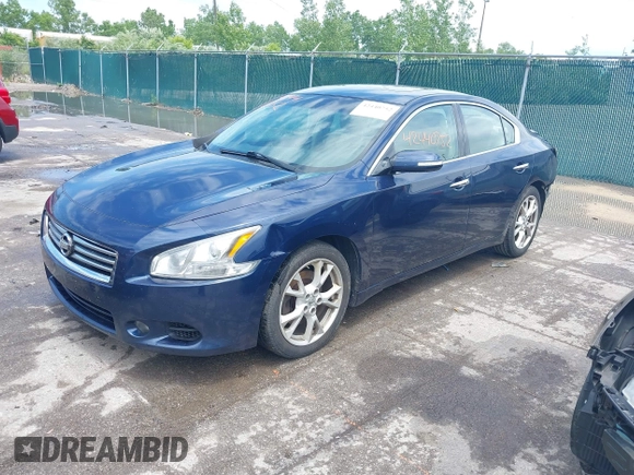 2012 Nissan Maxima SV with VIN 1N4AA5AP8CC837548, listed as a IAAI auction lot 42440752 with 179,693 mi miles and . Bid and sale history available at DreamBid. Image 2.