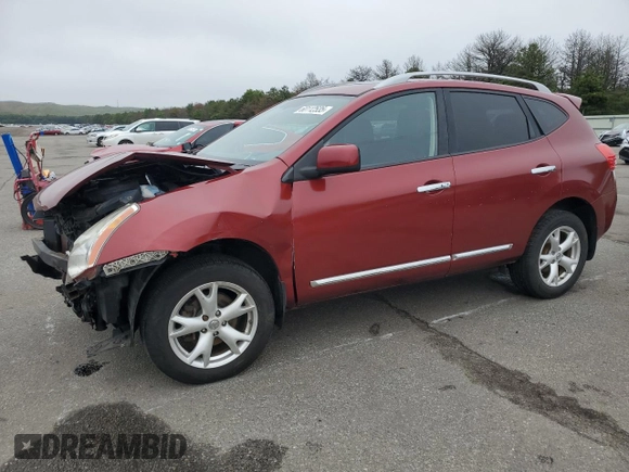2011 Nissan Rogue SV z VIN JN8AS5MV1BW257562, wystawiony jako Copart lot #60112535 z przebiegiem 67 929 mil mil oraz Szkoda całkowita • Salvage title. Historia ofert i sprzedaży dostępna na DreamBid. Obrazek 1.