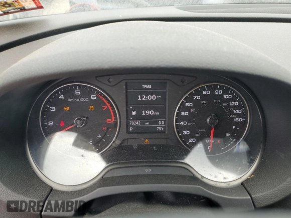 2017 Audi A3 Sedan Premium with VIN WAUAUGFF8H1079188, listed as a Copart auction lot 55514484 with 78,242 mi miles. Bid and sale history available at carsss.com. Image 9.