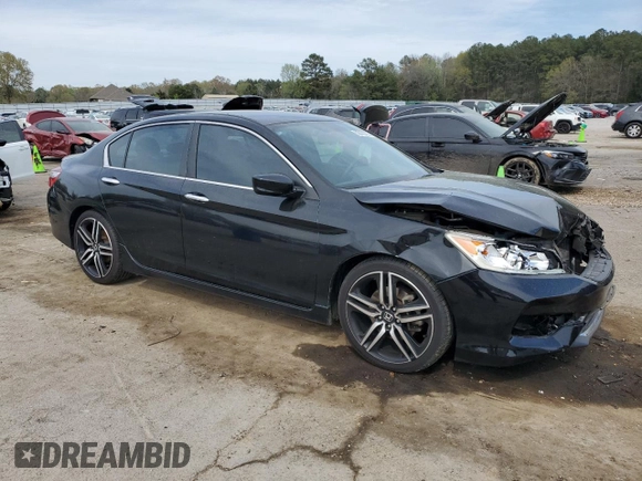 2016 Honda Accord Sport with VIN 1HGCR2F57GA209484, listed as a Copart auction lot 50388055 with 218,064 mi miles and Salvage Title. Bid and sale history available at DreamBid. Image 4.