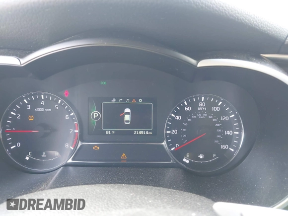 2015 Kia Optima SX Turbo with VIN 5XXGR4A60FG503940, listed as a IAAI auction lot 41944773 with 214,914 mi miles. Bid and sale history available at carsss.com. Image 7.