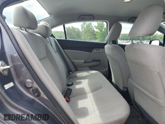 2013 Honda Civic LX with VIN 2HGFB2F58DH509100, listed as a Copart auction lot 60142585 with 154,973 mi miles and Salvage title. Bid and sale history available at DreamBid. Image 10.