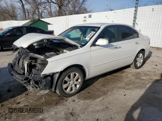2007 Kia Optima EX with VIN KNAGE124475134560, listed as a Copart auction lot 85564384 with 106,233 mi miles and Salvage Title. Bid and sale history available at carsss.com. Image 1.