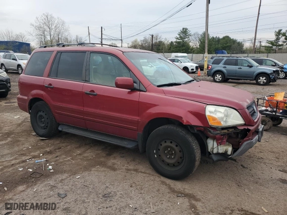 2004 Honda Pilot EX with VIN 2HKYF18584H556069, listed as a Copart auction lot 53141105 with 306,782 mi miles and Salvage Title. Bid and sale history available at carsss.com. Image 4.