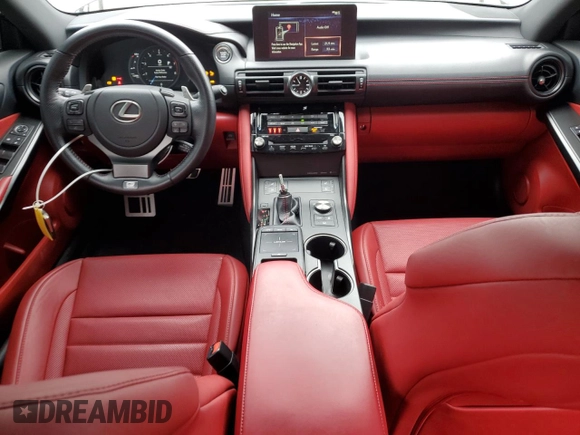 2023 Lexus IS 350 F Sport with VIN JTHGZ1B21P5069896, listed as a Copart auction lot 50947125 with 13,980 mi miles and Salvage title. Bid and sale history available at DreamBid. Image 8.
