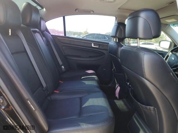 2012 Hyundai Genesis 4.6L with VIN KMHGC4DF3CU198755, listed as a Copart auction lot 50703025 with 91,427 mi miles and Salvage Title. Bid and sale history available at carsss.com. Image 10.