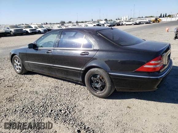2000 Mercedes-Benz S-Class with VIN WDBNG70J9YA057014, listed as a Copart auction lot 76177854 with 0 mi miles and Clean Title. Bid and sale history available at carsss.com. Image 2.