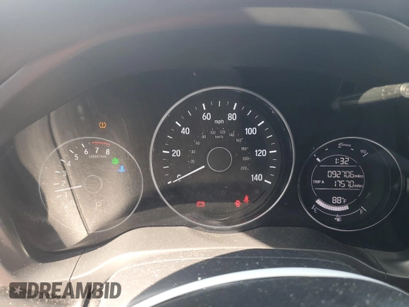 2021 Honda HR-V LX with VIN 3CZRU5H33MM734331, listed as a Copart auction lot 72170614 with 92,706 mi miles and Salvage Title. Bid and sale history available at carsss.com. Image 9.