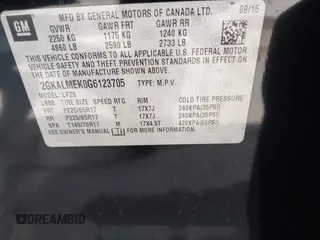 2016 GMC Terrain SLE with VIN 2GKALMEK0G6123705, listed as a IAAI auction lot 42030890 with 124,657 mi miles. Bid and sale history available at carsss.com. Image 9.