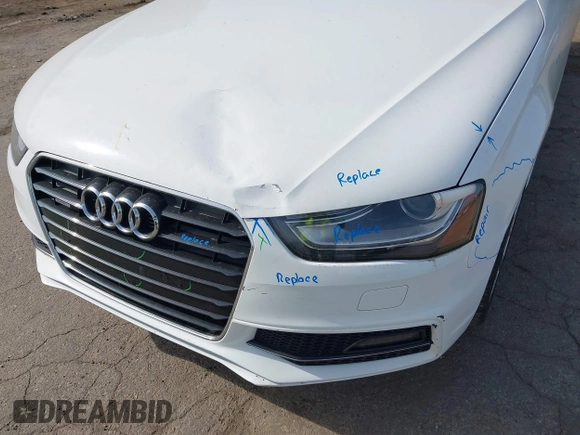 2015 Audi A4 Premium Plus with VIN WAUFFAFL6FA069131, listed as a IAAI auction lot 42103796 with 114,353 mi miles. Bid and sale history available at carsss.com. Image 6.