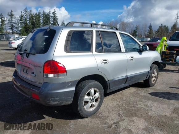 2005 Hyundai Santa Fe GLS with VIN KM8SC73D55U988475, listed as a IAAI auction lot 41779224 with 161,623 mi miles. Bid and sale history available at carsss.com. Image 4.