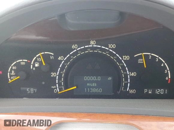 2002 Mercedes-Benz S-Class 4.3L with VIN WDBNG70J62A257551, listed as a Copart auction lot 84096614 with 113,860 mi miles and Salvage Title. Bid and sale history available at carsss.com. Image 9.