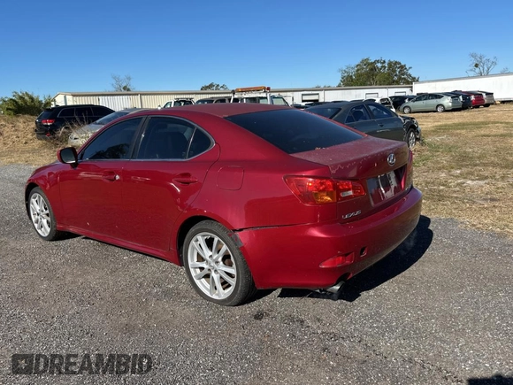 2006 Lexus IS 250 with VIN JTHCK262762007289, listed as a Copart auction lot 85038534 with 106,668 mi miles and Clean Title. Bid and sale history available at DreamBid. Image 3.