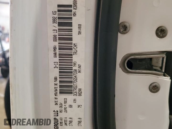 2013 Ram 2500 SLT with VIN 3C6TR5DT7DG547330, listed as a Copart auction lot 53997435 with 218,775 mi miles and Clean title. Bid and sale history available at DreamBid. Image 12.