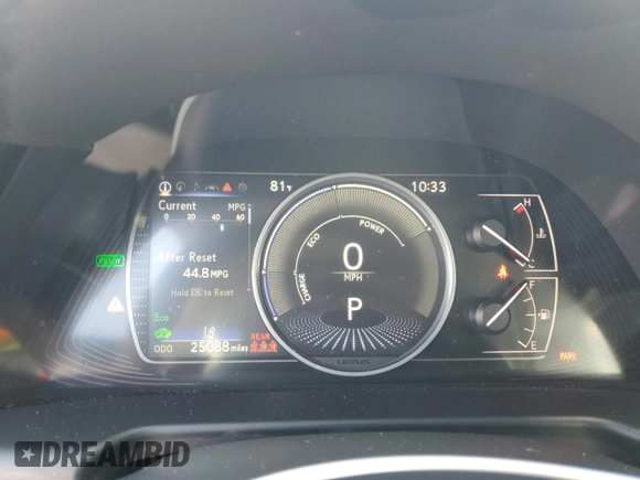 2023 Lexus ES with VIN 58ADA1C1XPU028551, listed as a Copart auction lot 47043315 with 25,088 mi miles and Salvage Title. Bid and sale history available at carsss.com. Image 9.